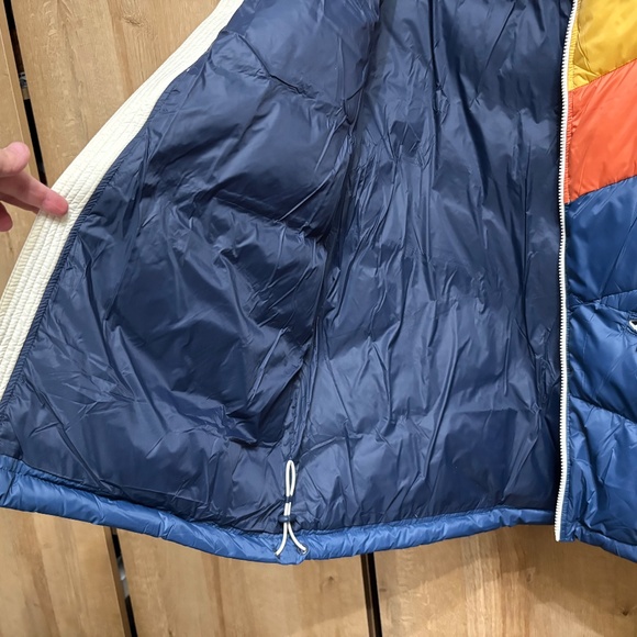 Marine Layer Archive NWT Colorblock Puffer Jacket Blue/Orange M or L MSRP $248 - Picture 11 of 14